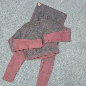 Pavement Gray and Pink Leggings Set for Versatile Comfort